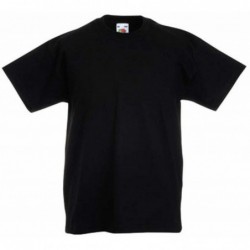 Billige Ensfarvet T-Shirts Til Børn : Farve - Sort, Børnetøj - Str. 140