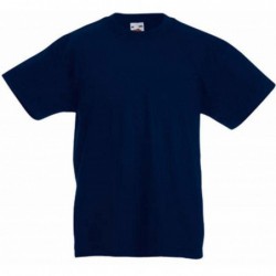 6 år / 116 cm - Billige Ensfarvet T-Shirts Til Børn - Navi Blå