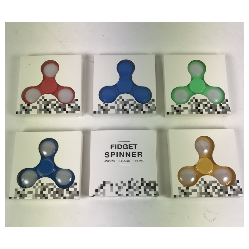 Fidget Spinner Anti Stress Flere Farver : Farve - Blå/Hvid