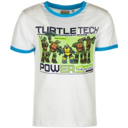 Ninja Turtles T-shirt Til Børn 3-8 År : Farve - Hvid, Alder - 8 år / 128 cm
