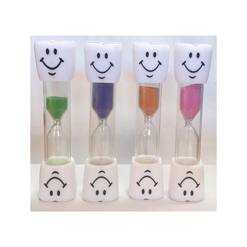 3 min. Timeglas Til Tandbørstning 9,5 cm : Farve - Lyserød
