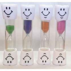 3 min. Timeglas Til Tandbørstning 9,5 cm : Farve - Orange