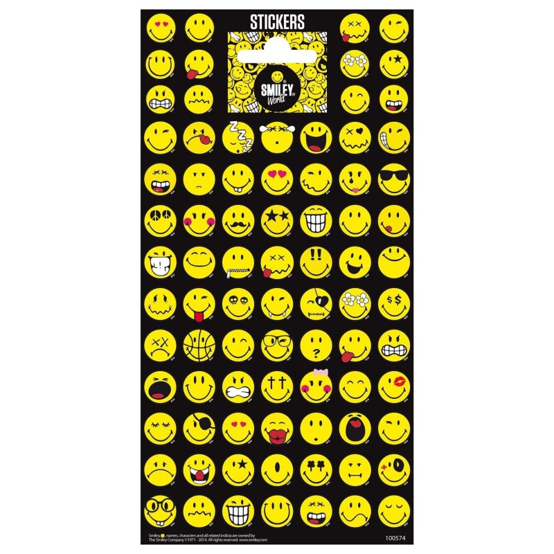Emoji Klistermærker - Stickers 84 Stk.