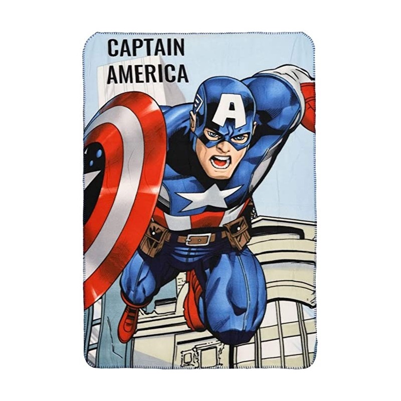 Marvel Avengers fleece tæppe med Captain America