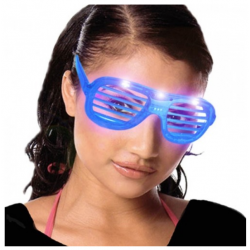 Sjove og Festlige LED Briller Med Lys : Farve - Lyserød