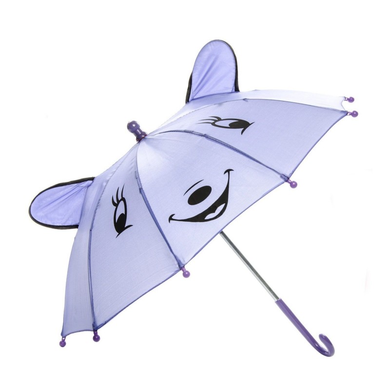 Paraply Med Glad Ansigt Til Børn Ø 50 cm Lilla