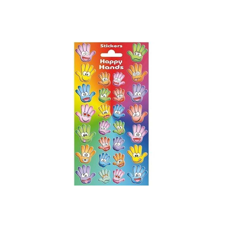 Funny Hands Klistermærker Med Glimmer - Stickers 28 Stk.
